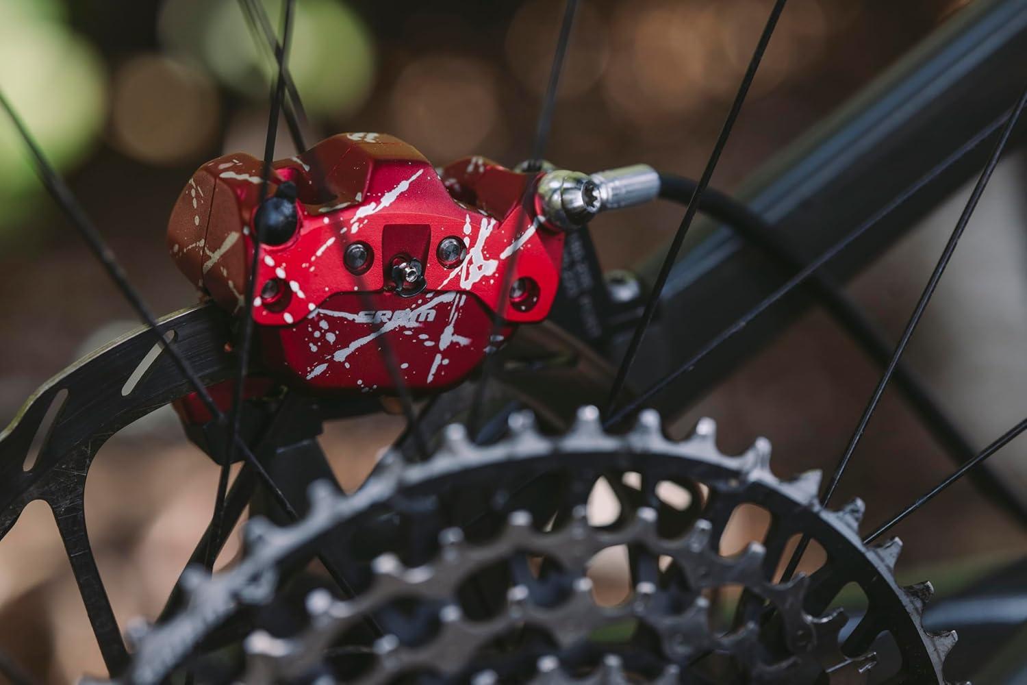 imageSRAM Limited Edition Maven Red Ultimate Stealth Expert Disc Brake Kit FrontRear Complete Brake Sets with 4 Rotors 1x220mm 2x200mm1x180mm