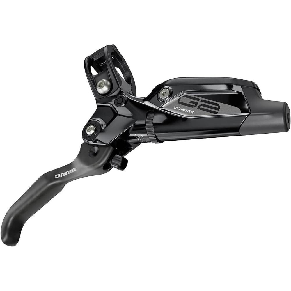 imageSRAM G2 Ultimate Disc Brake and Lever Rear Hydraulic Post Mount Carbon Lever Titanium Hardware Gloss Black A2Multicolor
