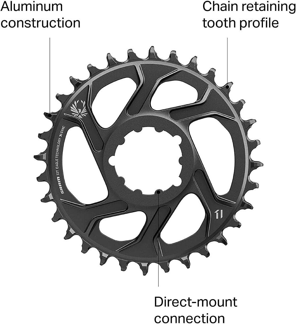 imageSram Eagle XSync 38T Direct Mount OffSet Boost Aluminium 12Speed Chain Ring Black 3 mmBlack