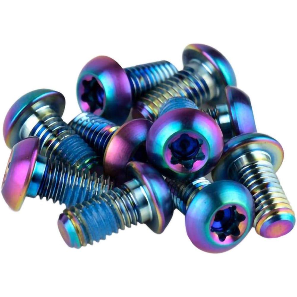 imageSRAM Titanium T25 Rotor Bolt Kit Rainbow Set of 12Silver