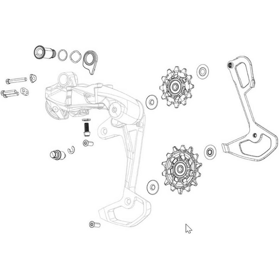imageSRAM XX Eagle TType AXS Rear Derailleur Full Mount Bolt Kit HighPerformance Durable Aluminum Components for Wireless Electronic Shifting Compatible with SRAM RDXXEB1 Precision Engineering fo