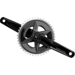 SRAM Rival AXS Crankset with Quarq Power Meter – 175mm, 12-Speed, 48/35t Yaw, 107 BCD, DUB Spindle Interface, Black, D1