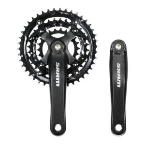 SRAM S600 Crankset – 3 x 8-speed, 175mm x 42-32-22T, Square Taper, Black(Black)