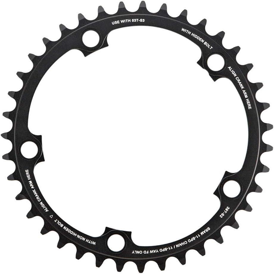 imageSRAM 11Speed 39T 130mm BCD YAW Chainring Black Use with 53T