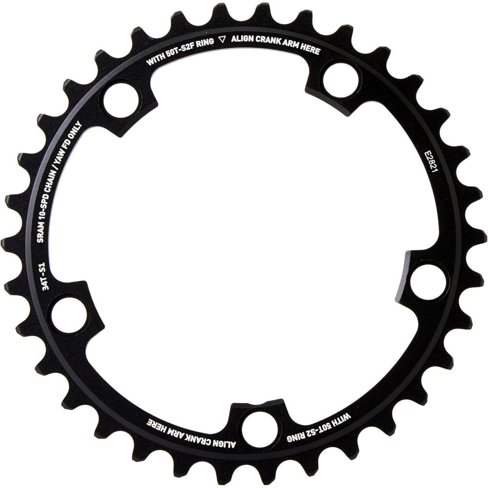 imageSRAM Red Yaw Chainring 34t 110 BCD 10Speed Aluminum Use with 50T Touring Road