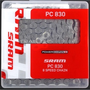 SRAM PC-830 6/7/8-Speed Road/MTB Bike Chain 1/2″ x 3/32″ 114L fits Shimano Campy
